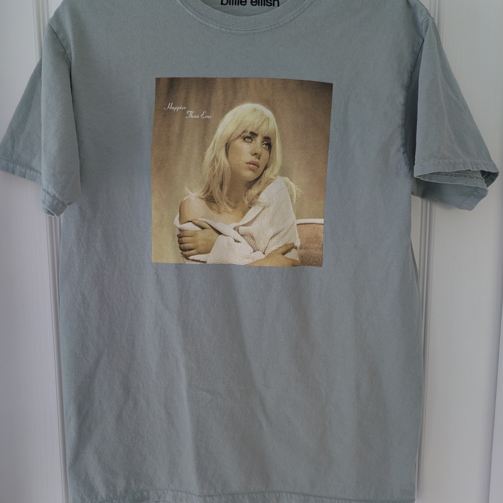 Billie Eilish Graphic T-Shirt in Gray